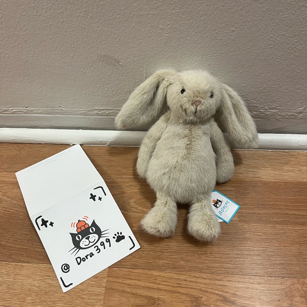 Jellycat Authentic Small Wheat Flufflet Bunny NWT Plush Soft Toy